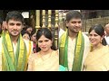 Actor Nikhil Siddhartha, wife Pallavi visit Tirumala temple