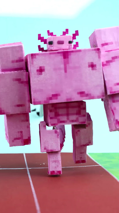 Axolotl at the Olympics Paris - athletics #minecraft #olympics #shorts