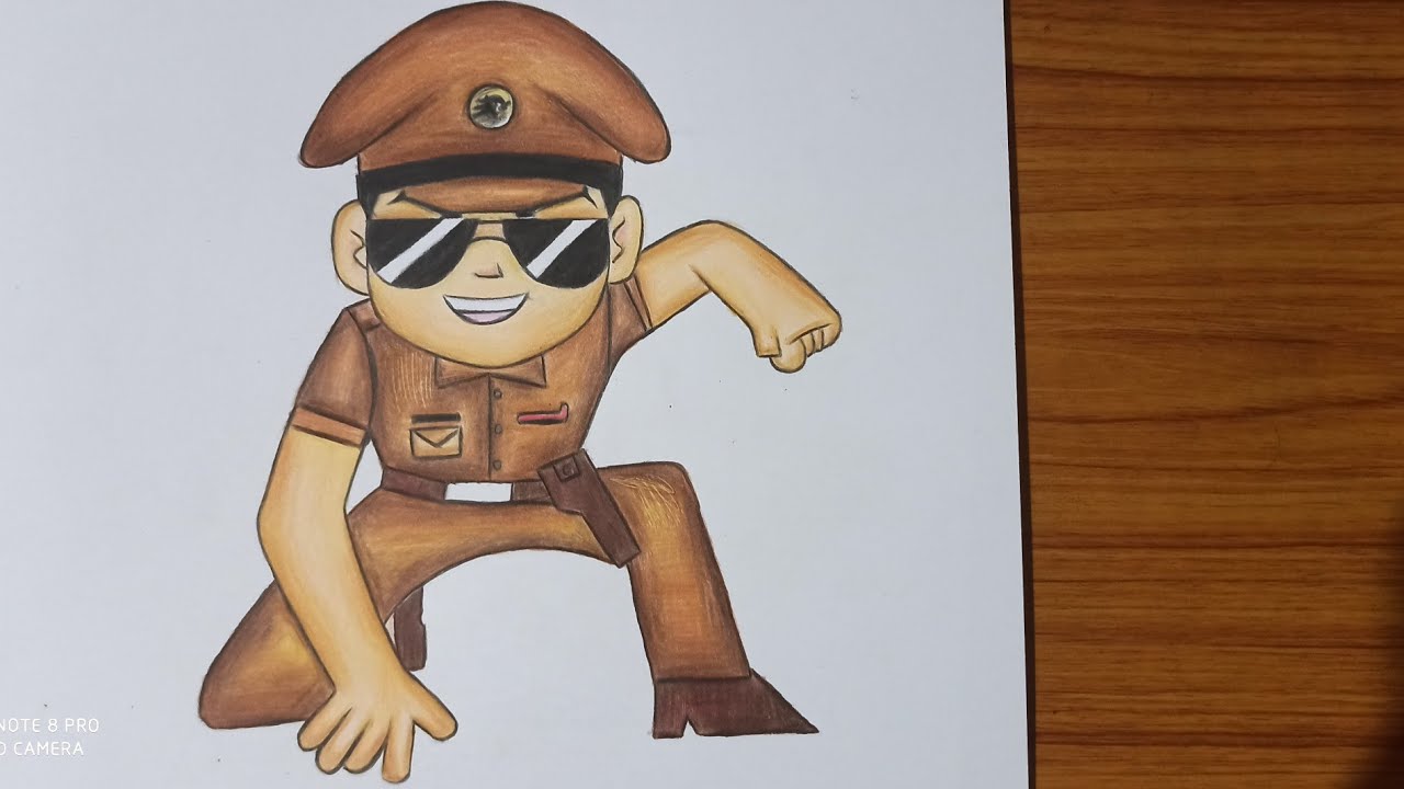 How to draw little singham animation cartoon for kids | how to draw ...