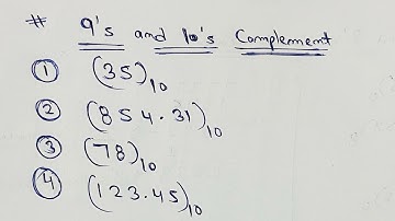 9’s and 10’s Complement in hindi || Complete Number System in hindi 2023