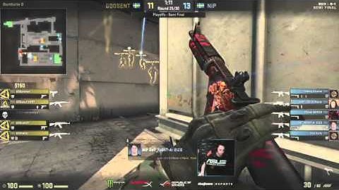 NiP Get Right 3k Locking Down Bomb Site Against Godsent - Dreamhack Malmo 2016