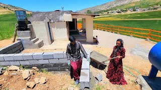 "Walling the yard thanks to Asghar and cooking stuffed fish with Razieh"