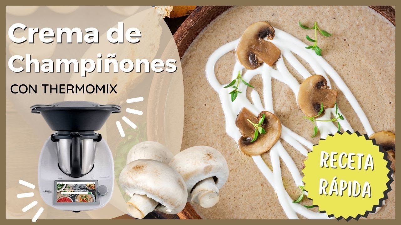 CREMA de CHAMPIÑONES 🍄​🤎​​​ con THERMOMIX ✅ | Receta MUY fácil y RÁPIDA 🌟 para la cocina diaria 🤩