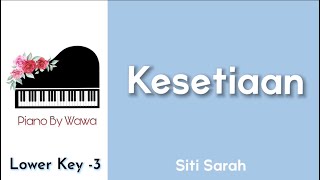 Kesetiaan - Siti Sarah (Piano Karaoke Lower Key -3)