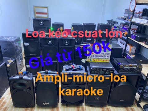 Video Ampli 3kenh 16sò, loa cột loa full, micro ko dây, loa... - youtube