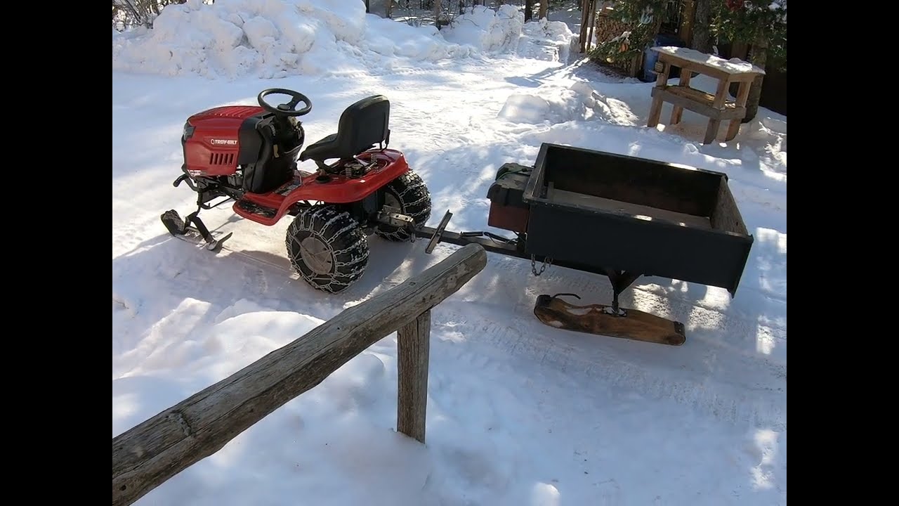 troy bilt et remorque avec ski