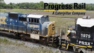 Retired Trains at Progress Rail in Alabama