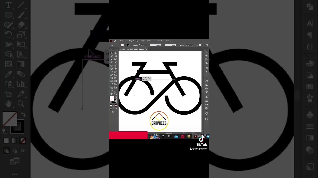 Illustrate this infinite bike 🚲 💪#logo #logodesign #branding #illustrator #illustratortutorial