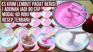 RESEP ES KRIM LEMBUT PADAT BERISI #tutorial