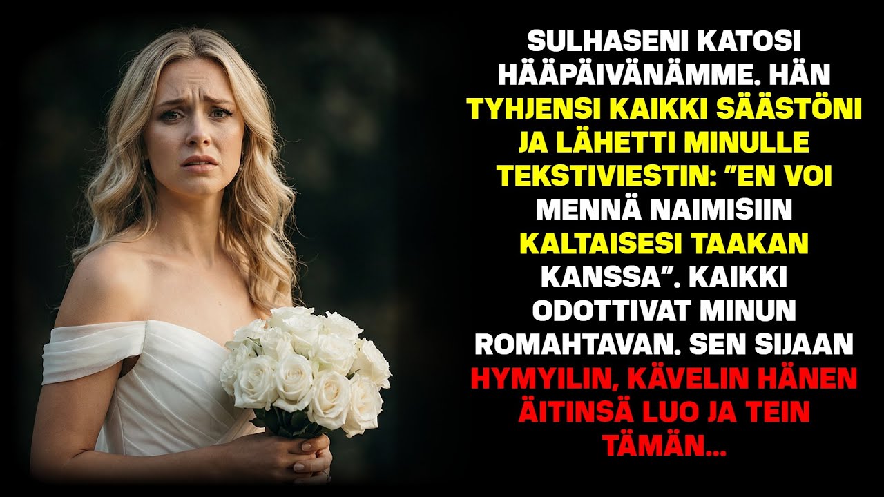 Sulhaseni, katosi hääpäivänä, mutta se, mitä tein hänen äidilleen, hämmästytti kaikkia.