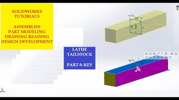 Lathe Tailstock - Part 8: KEY | Solidworks Tutorials in Hindi 1080p #learning #Skills