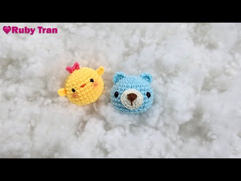 Hướng Dẫn Móc Đầu Con Gấu Làm Móc Gắn Chìa Khóa | Crochet Bear Keychain Handmade | Amigurumi