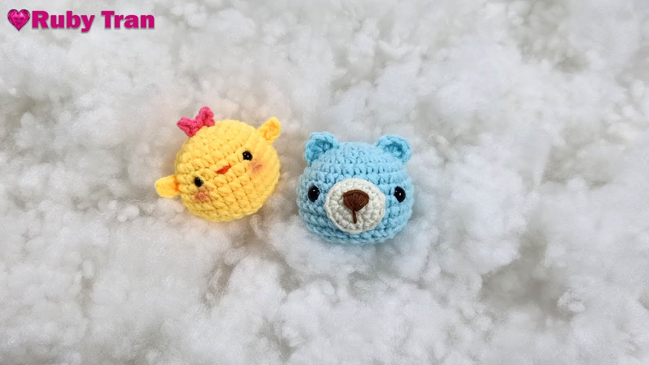 Hướng Dẫn Móc Đầu Con Gấu Làm Móc Gắn Chìa Khóa | Crochet Bear Keychain  Handmade | Amigurumi - Youtube