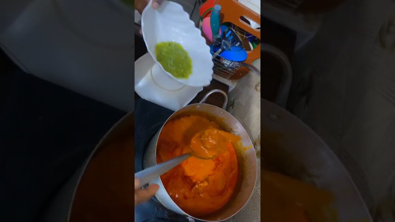 Join me as I prepare Amala dudu (yam flour) and okra