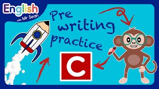 🖍️ How to write the letter 'c' |🔤 Building pre-writing skills: Letter formation 🚀 and tracing 👆🏻
