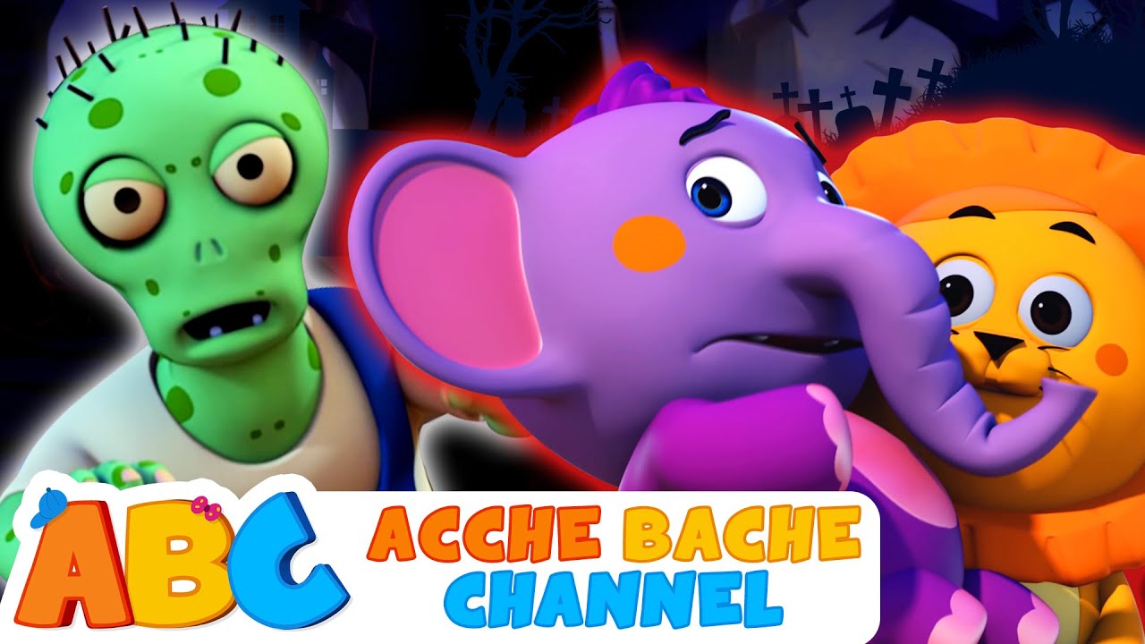 ABC Hindi       Scary Down by the Bay  Scary Nursery Rhymes  Acche Bache Channel