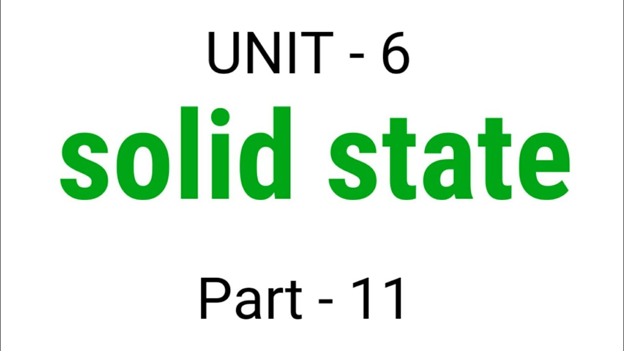 Evaluate Yourself - 1 | Solid State | TN 12th Chemistry | Unit 6 | in Tamil | Part 11