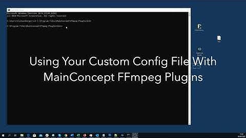 Use TotalCode Studio to Create Config Files for FFmpeg
