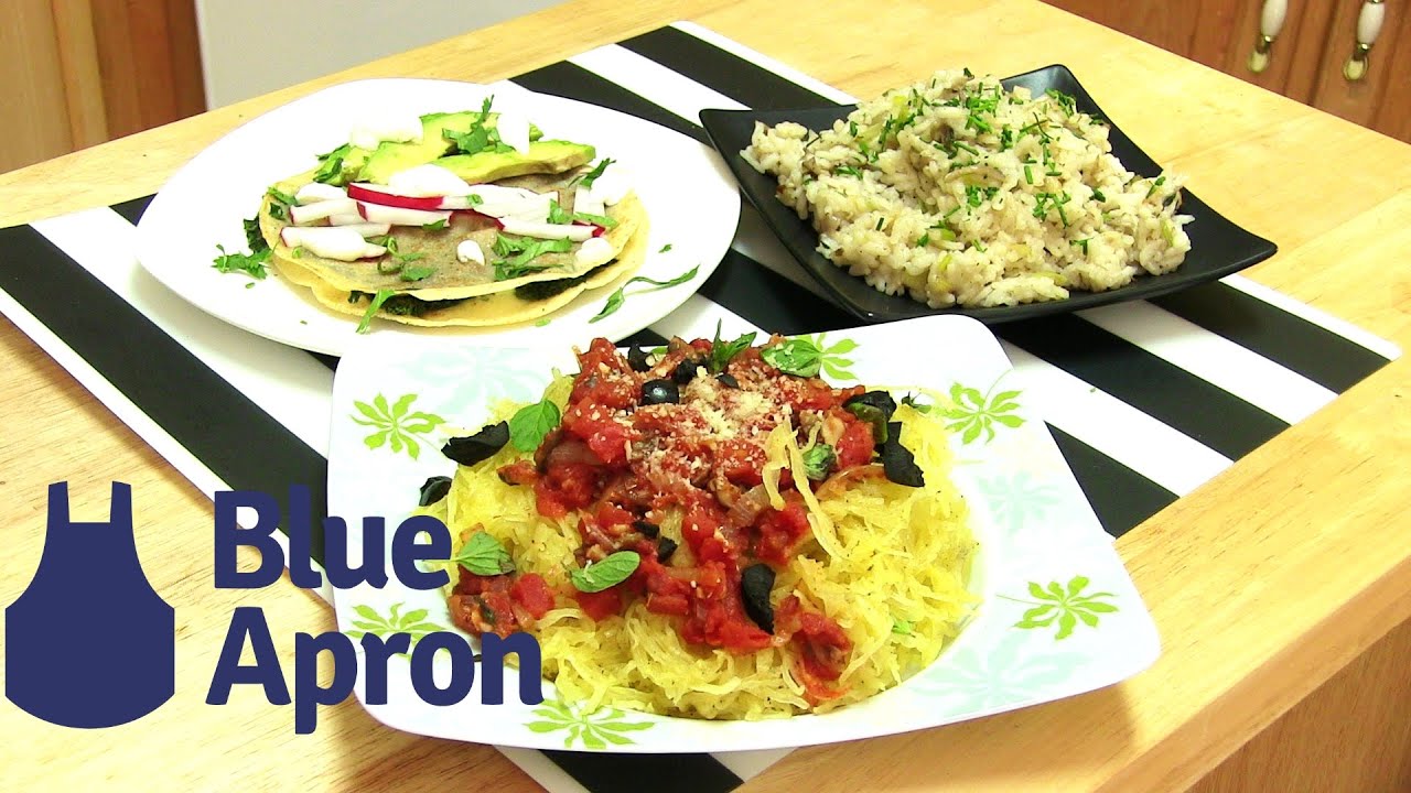 Roasted Spaghetti Squash, Mushrooms Risotto &  Kale Quesadilla | Dinner Made Easy with Blue Apron! | Bhavna