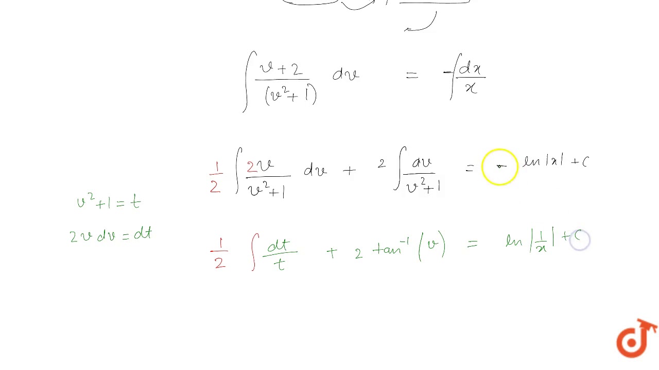 Solve The Differential Equation X 2y Dx 2x Y Dy 0 Youtube