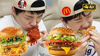 SUB 베토디랑 커넬고스트헌터! KFC VS McDonald's burgers is love Cinema Mukbang DoNam 시네마먹방