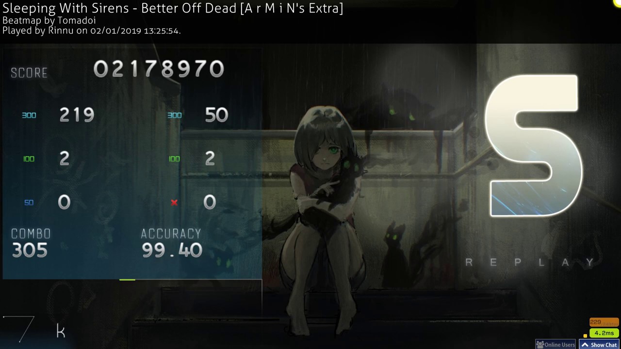 Карта в осу dead to me