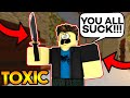 TROLLING The MOST TOXIC Player in Murder Mystery 2! (ROBLOX)