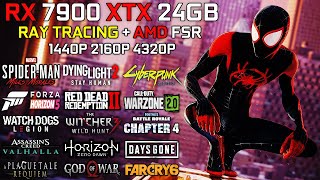 RX 7900 XTX + Ryzen 7 5800X3D | Test in 25 Games | Ray Tracing & FSR | 1440p - 2160p & 8K | 2023