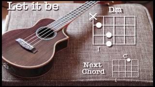 ウクレレでレットイットビーを弾こう！"Let it be" ukulele lesson【初心者向けウクレレコード動画】 chords