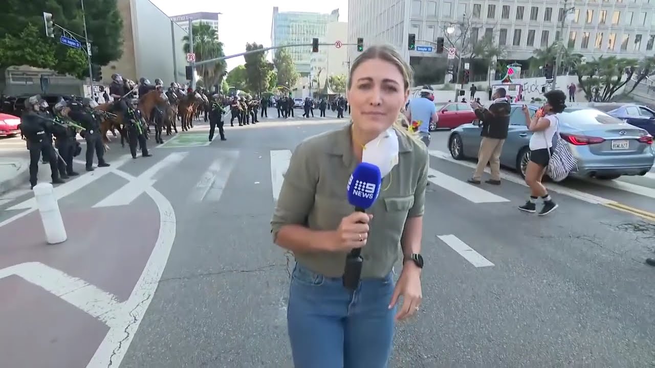 Reporter in LA gets shot by nonlethal round while covering protests