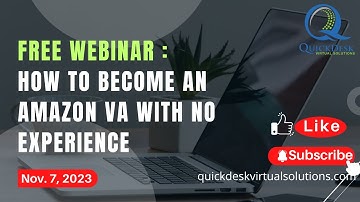 Free Webinar : How to Become An Amazon VA with No Experience