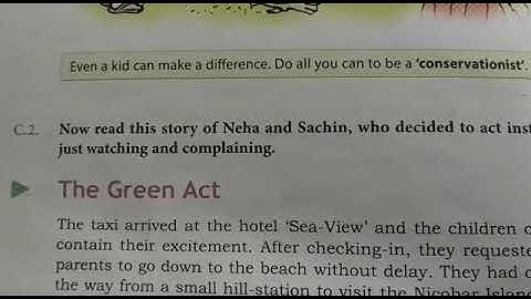 DAV nahan, class 5 ,English reader, unit 5 ( c) ,  The Green Act( part 4)