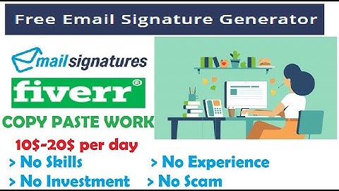 Earn By Creating Clickable HMLT Email Signature || Fiverr Short Skill || Online Earning At Home