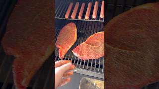 Just another night of making dinner. #bbqmeat #pelletsmoker #traeger #blackstone #steak #smokedmeat