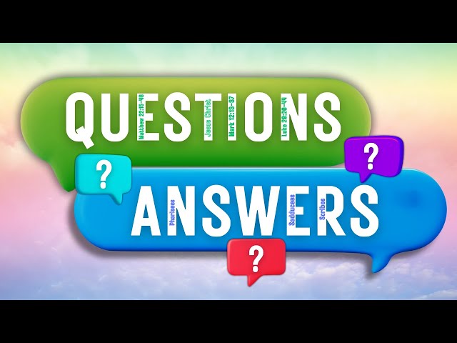"A Question From The Sadducees" - Matthew Series