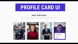 How to create Profile card ui using Html and Css | Responsive web Design bootstrap