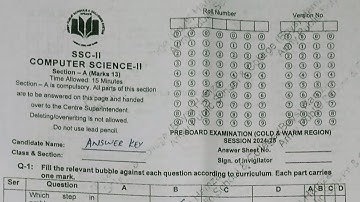 Computer Science class 10th PREBOARD paper 2025 answer key|| APS computer Science paper