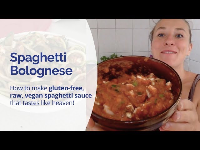 Pasta Sauce Recipe - Spaghetti Bolognese -  Gluten Free, Raw, Vegan & Delicious Spaghetti Sauce