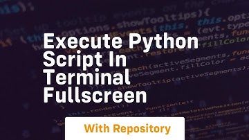 Execute Python script in terminal fullscreen