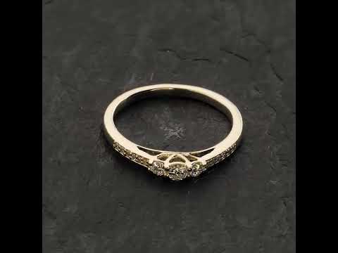 Video: Auksinis žiedas su Briliantais "Trilogy 47"