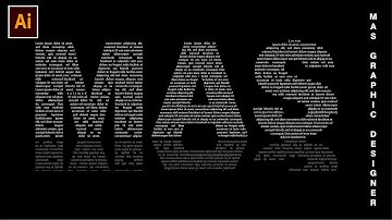 How to Fill a Character with Text in Adobe Illustrator