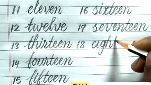 Cursive Numbers with names 11 to 20🔥learn numbers with spelling🔥writing Numbers & Names in cursive