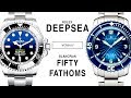 ROLEX DEEPSEA SEA-DWELLER vs FIFTY FATHOMS BY BLANCPAIN: D-Blue 116660 vs.  5015D