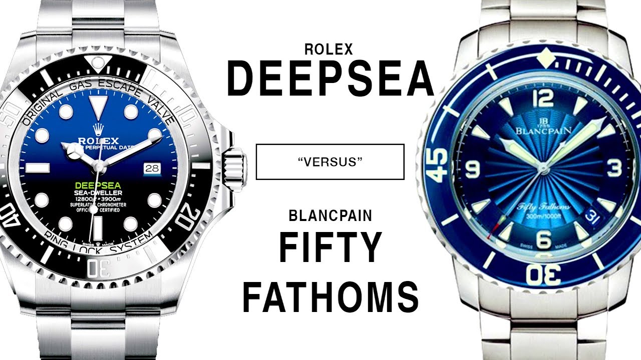 blancpain fifty fathoms bathyscaphe vs rolex submariner