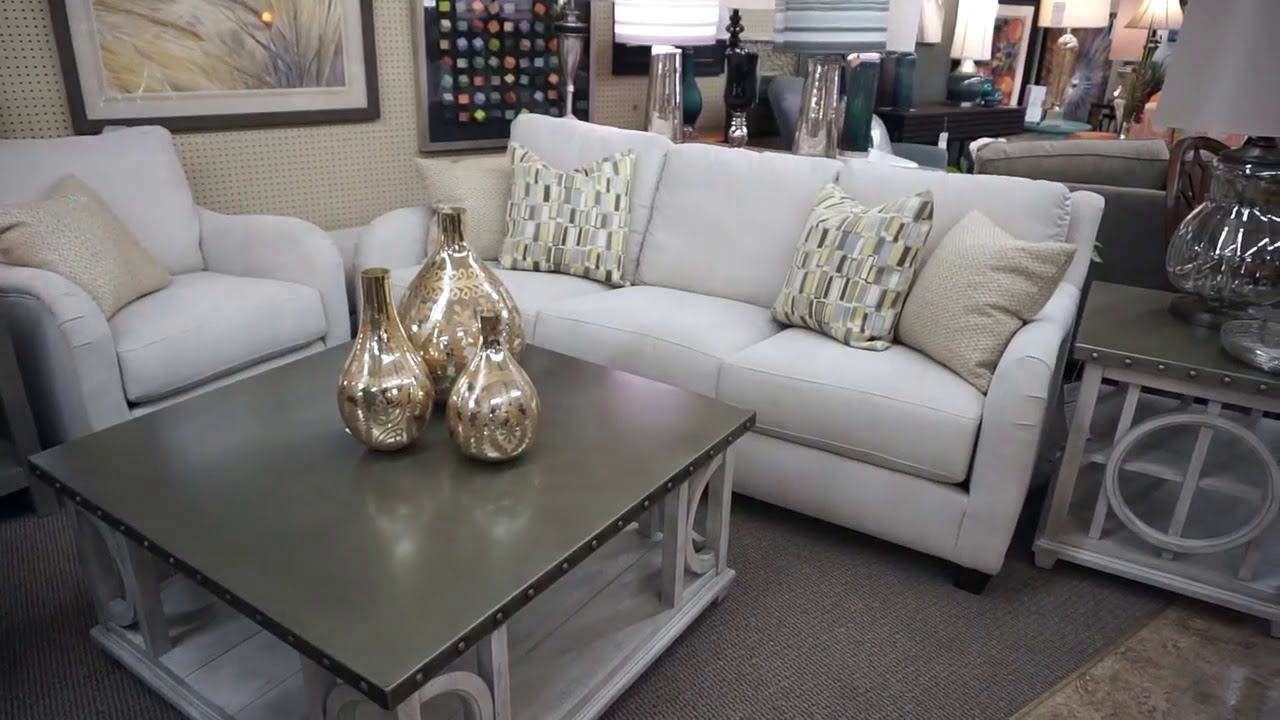 Flexsteel sofa & chair, Lexington tables YouTube