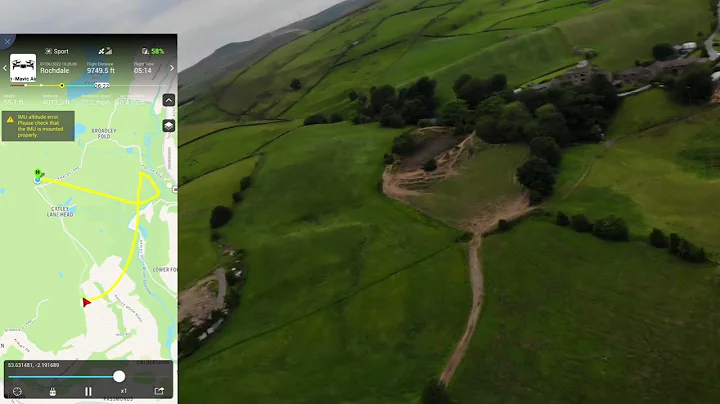 DJI Drone IMU Errors Almost Causes It To Crash #dronecrashes #drone