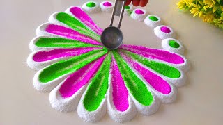 Top Rangoli Using Spoon | Spoon trick rangoli designs | simple rangoli designs | easy rangoli screenshot 4