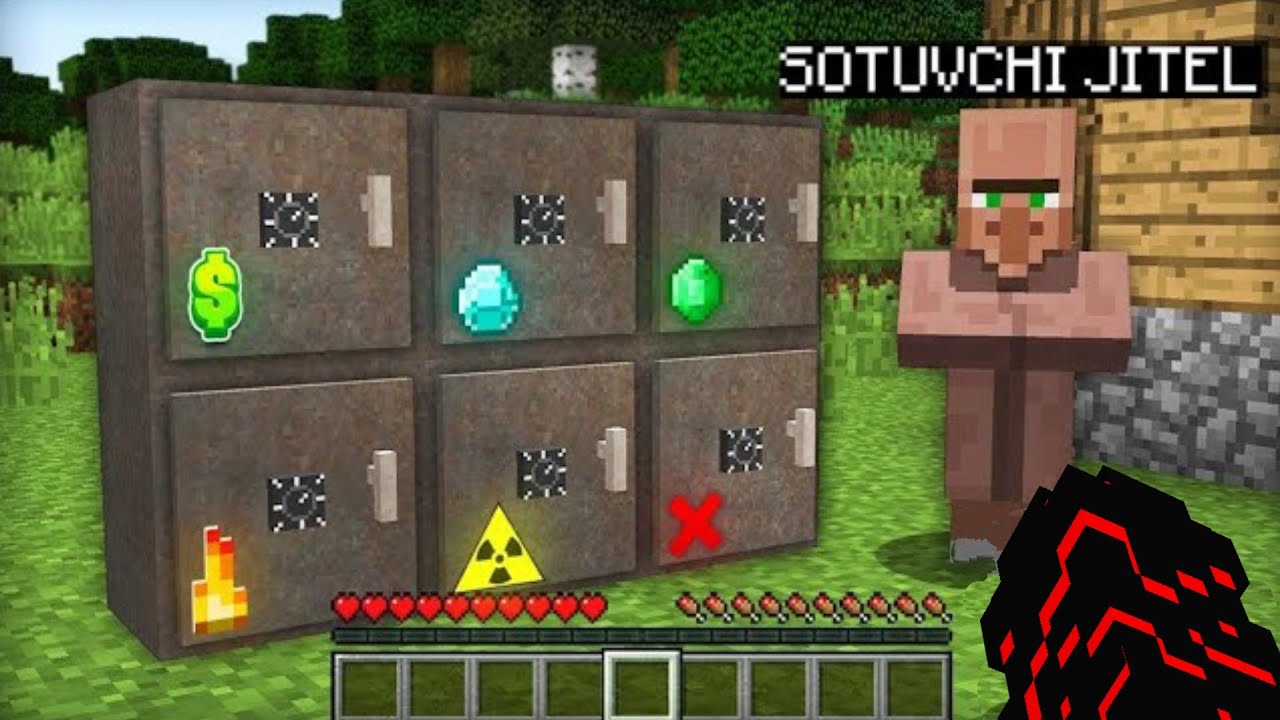 SOTUVCHI JITEL SEYFLARDA NIMA SOTDI 😨 UZBEKCHA MINECRAFT 