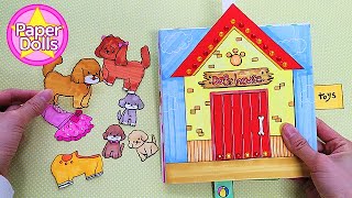 DIY] DOG FAMILY DOLLHOUSE QUIET BOOK IDEAS FOR PAPER DOLLS HOW TO MAKE