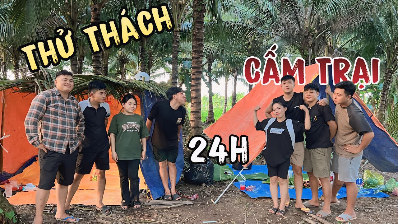 Thử Thách 24h Cấm Trại Theo Hình Tròn Vuông Tam Giác